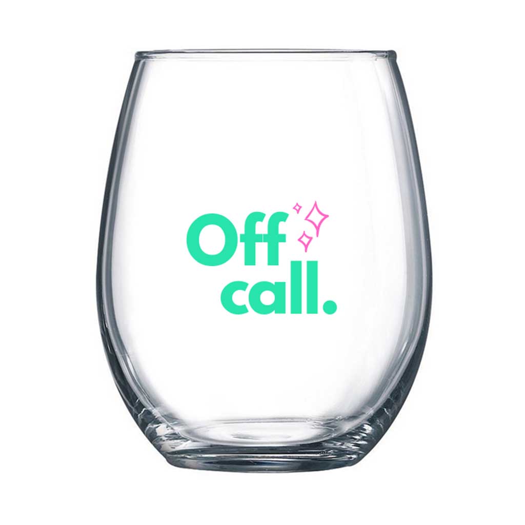 Doula Off-Call Wine Glass