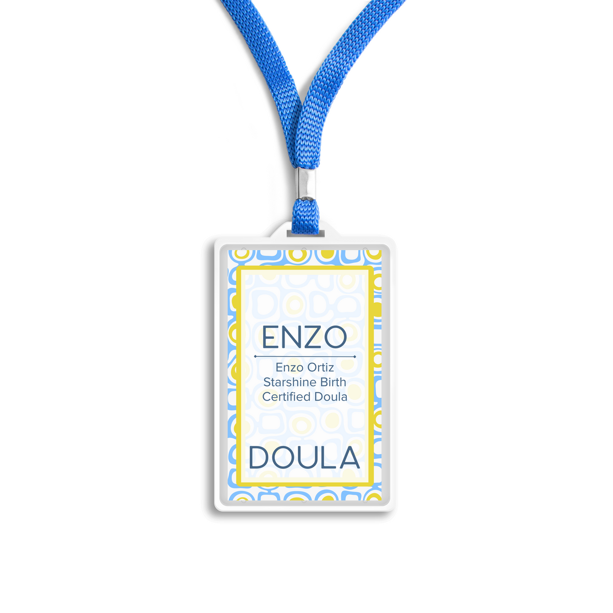Doula Name Badge and Retractable Lanyard