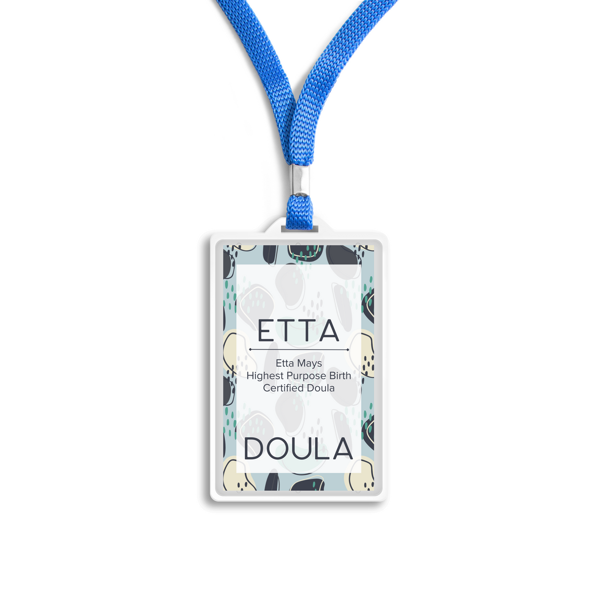 Doula Name Badge and Retractable Lanyard