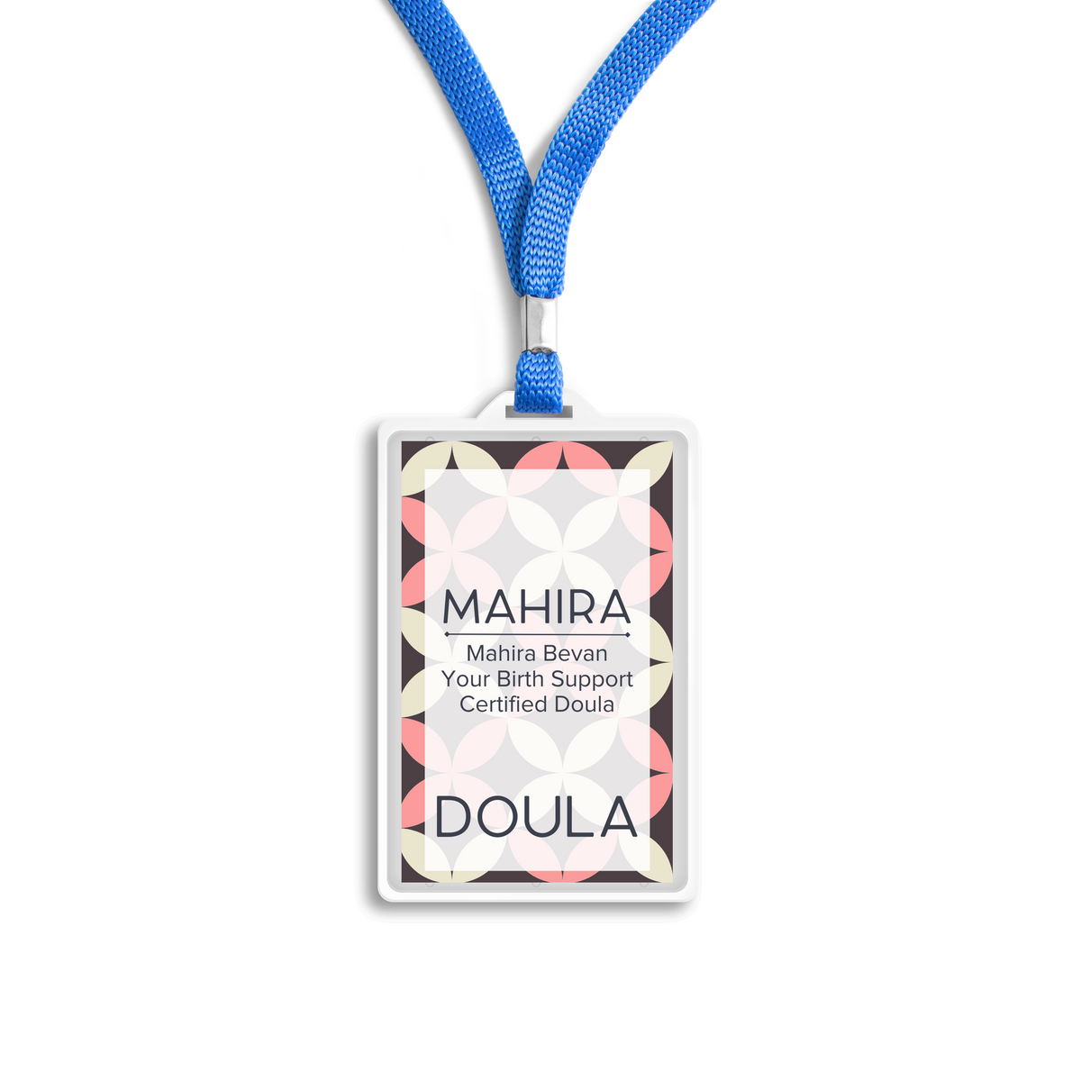 Doula Name Badge and Retractable Lanyard