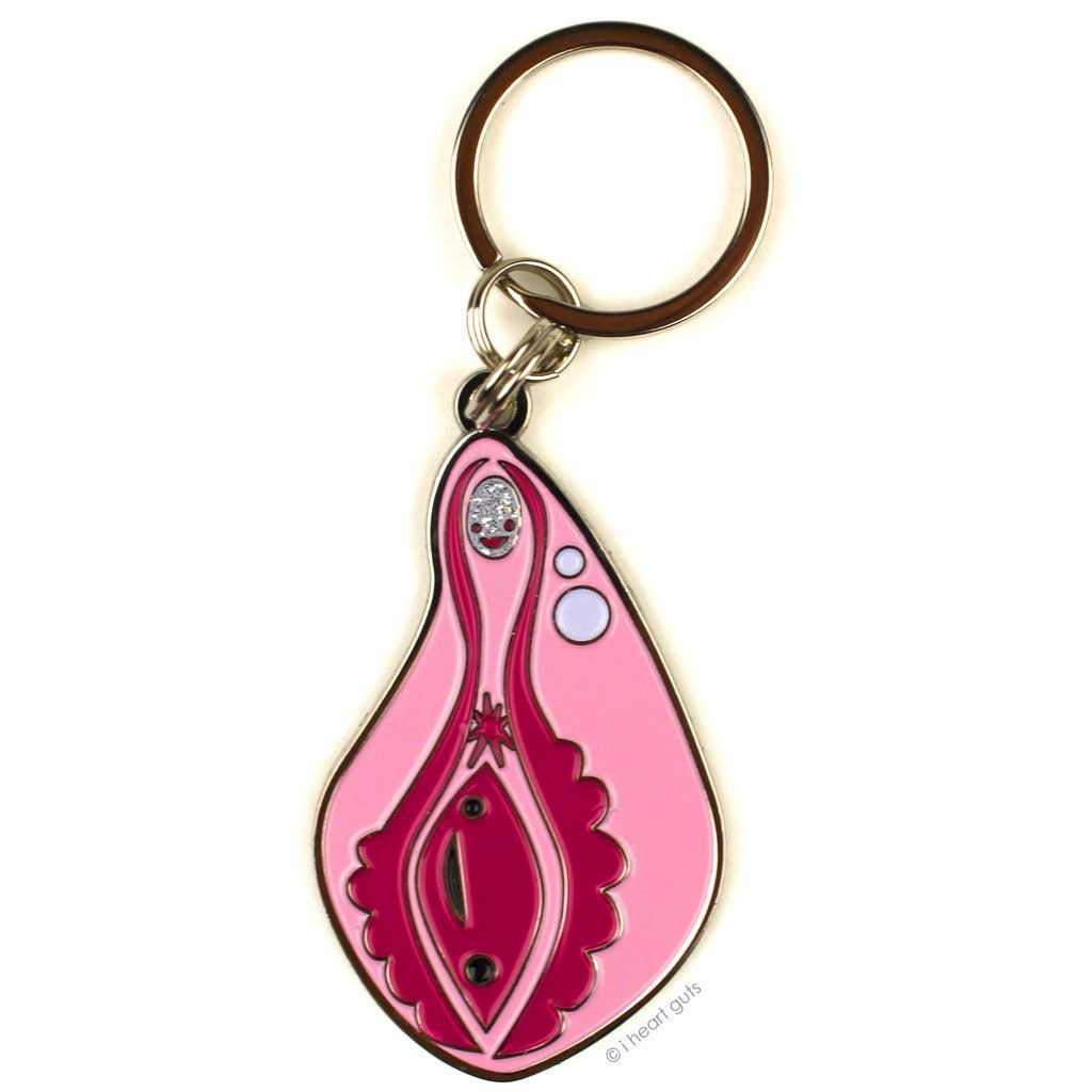 Vagina+Vulva Keychain - Hooray for the Va-Jay-Jay!