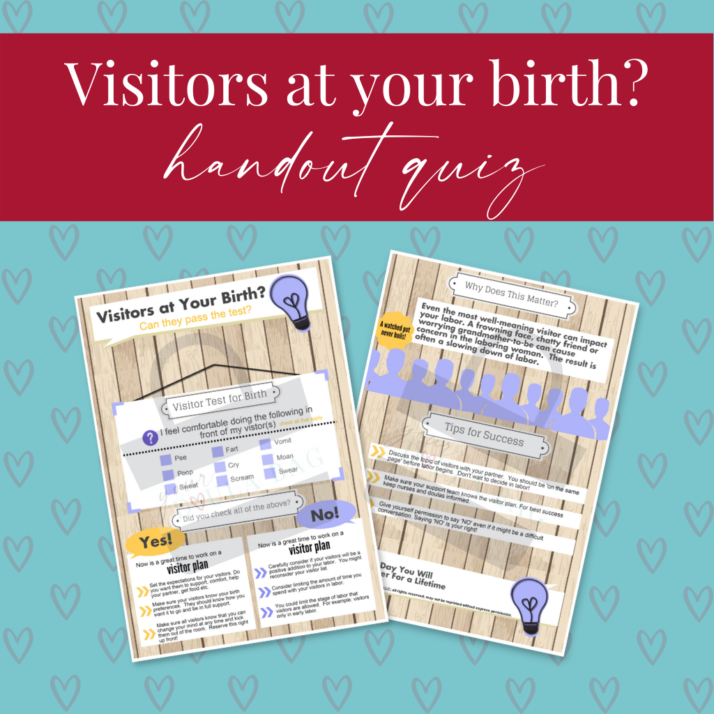 Visitors at your birth? Infographic Handout Download