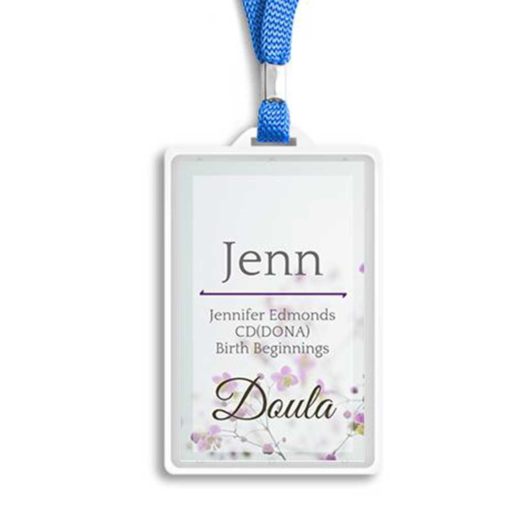 Doula Name Badge and Retractable Lanyard