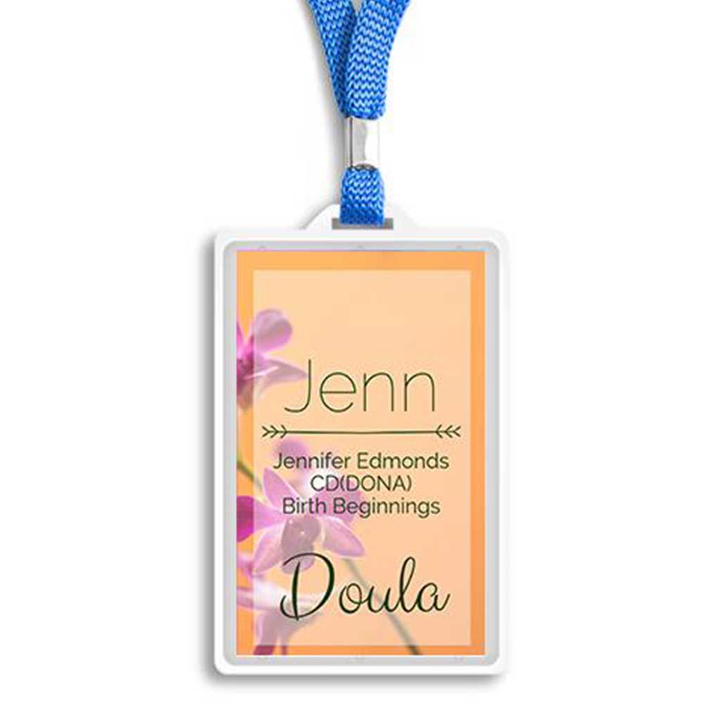 Doula Name Badge and Retractable Lanyard