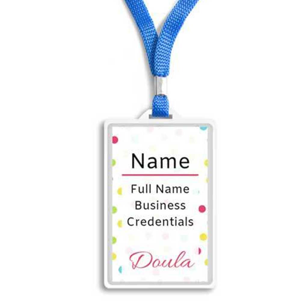 Doula Name Badge and Retractable Lanyard
