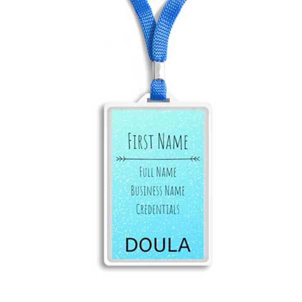 Doula Name Badge and Retractable Lanyard