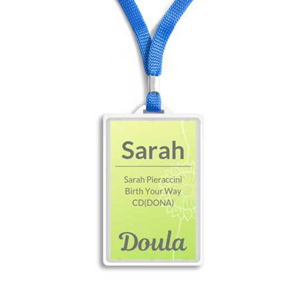 Doula Name Badge and Retractable Lanyard