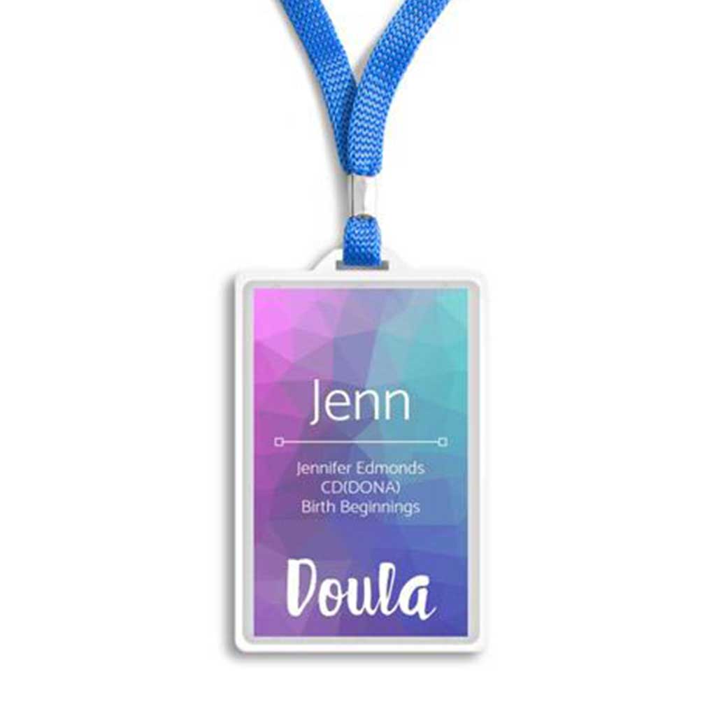 Doula Name Badge and Retractable Lanyard
