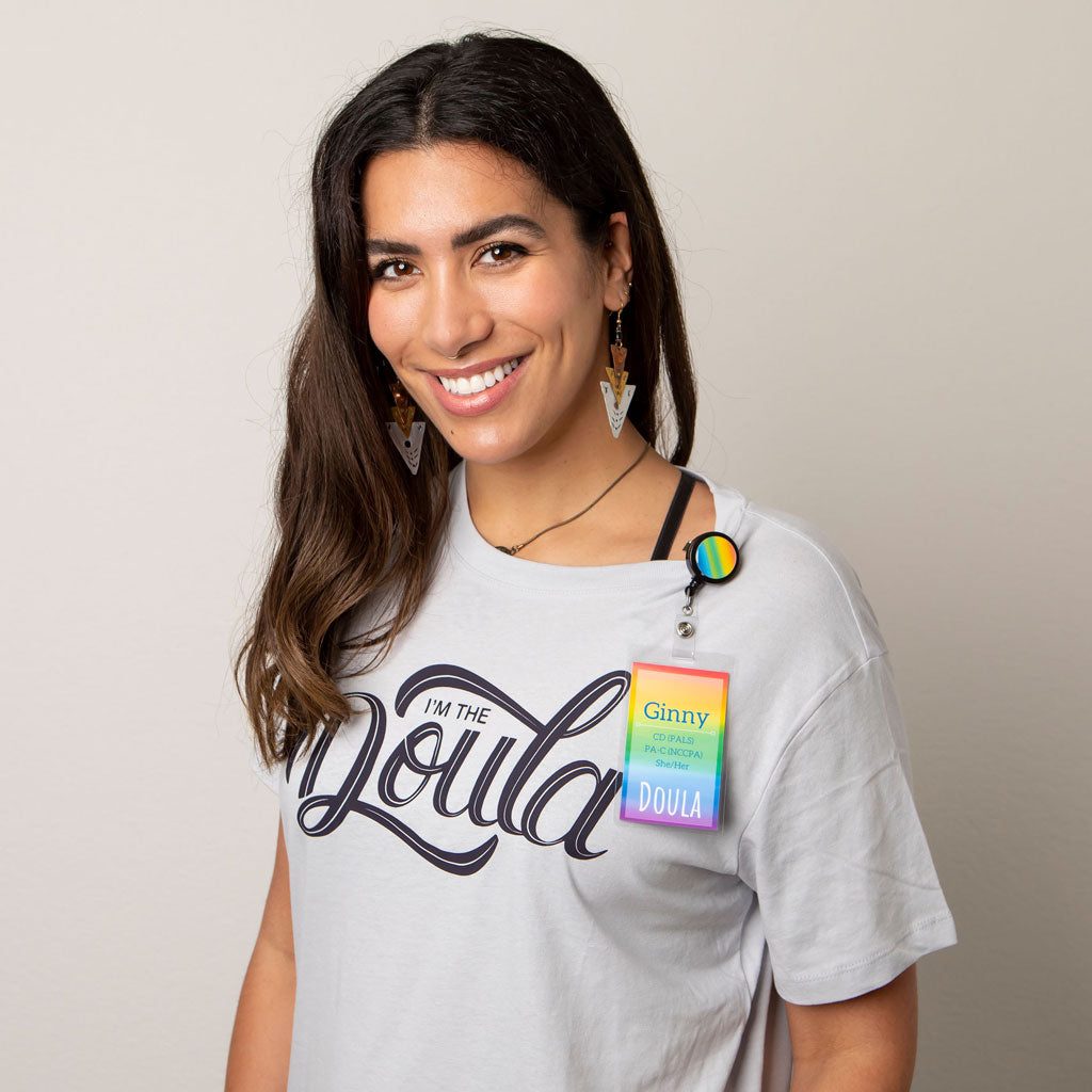 Doula Name Badge and Retractable Lanyard